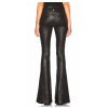 Punk Wind Wide Leg PU Leather Pant Flared Trousers Women Gothic Pant